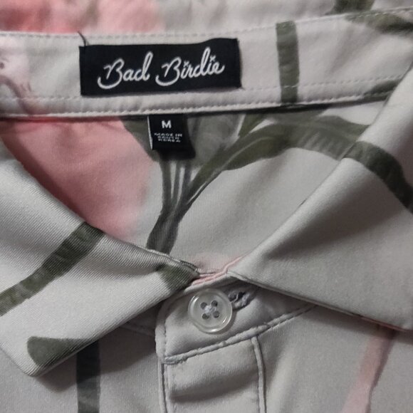 Bad Birdie Flamingo Golf Polo Men's SIZE MEDIUM - Picture 2 of 4